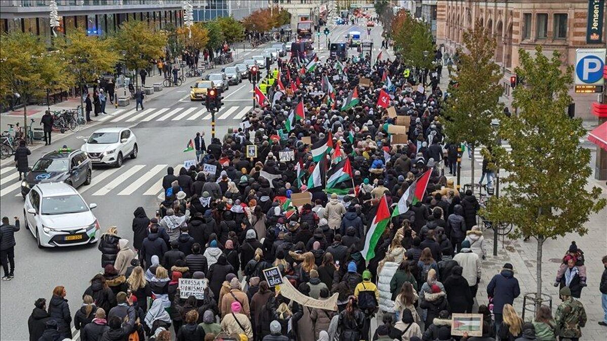تظاهرات طرفداران فلسطین در خیابان های لندن و سوئد