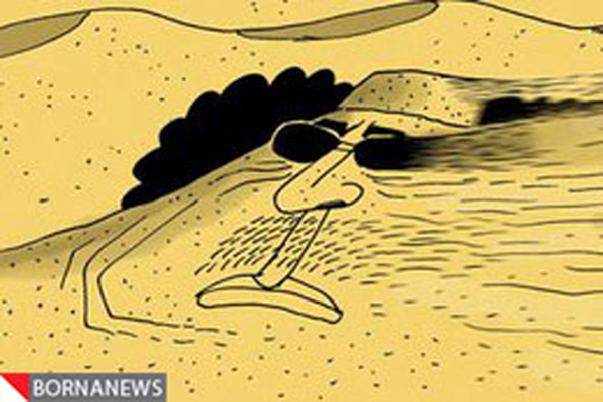 کاریکاتور/ جسد قذافی در مکان نامعلومی در بیابان دفن شد