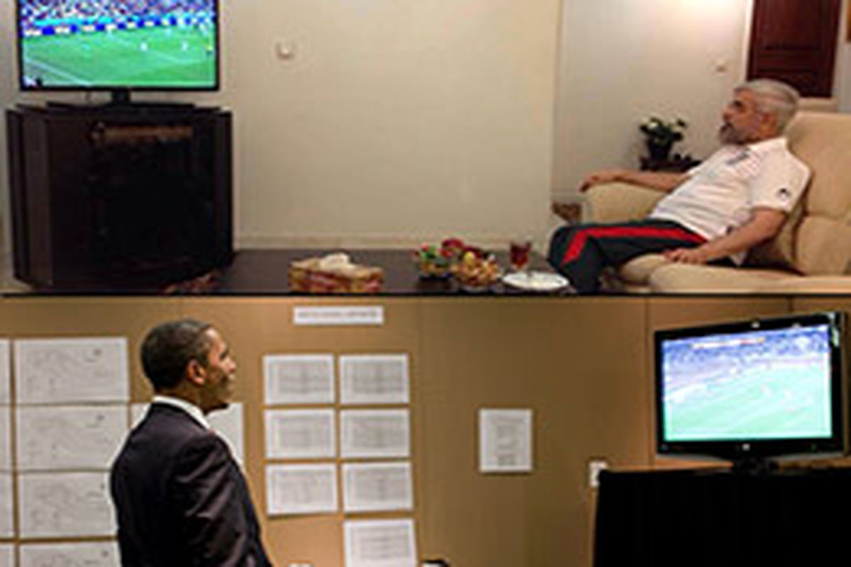 تفاوت سه رییس جمهور در حال تماشای مسابقه فوتبال