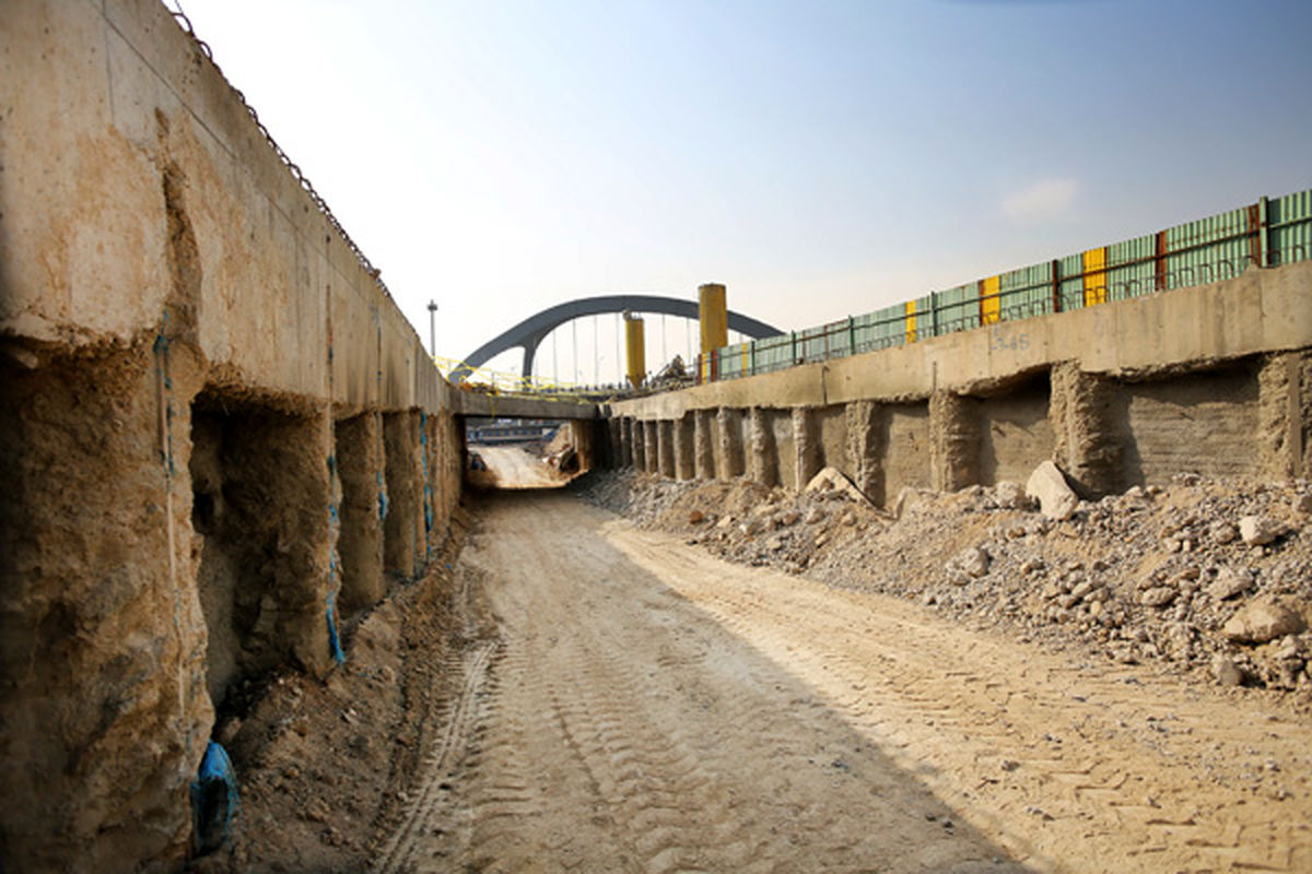تخریب کامل پل قدیم جوادیه