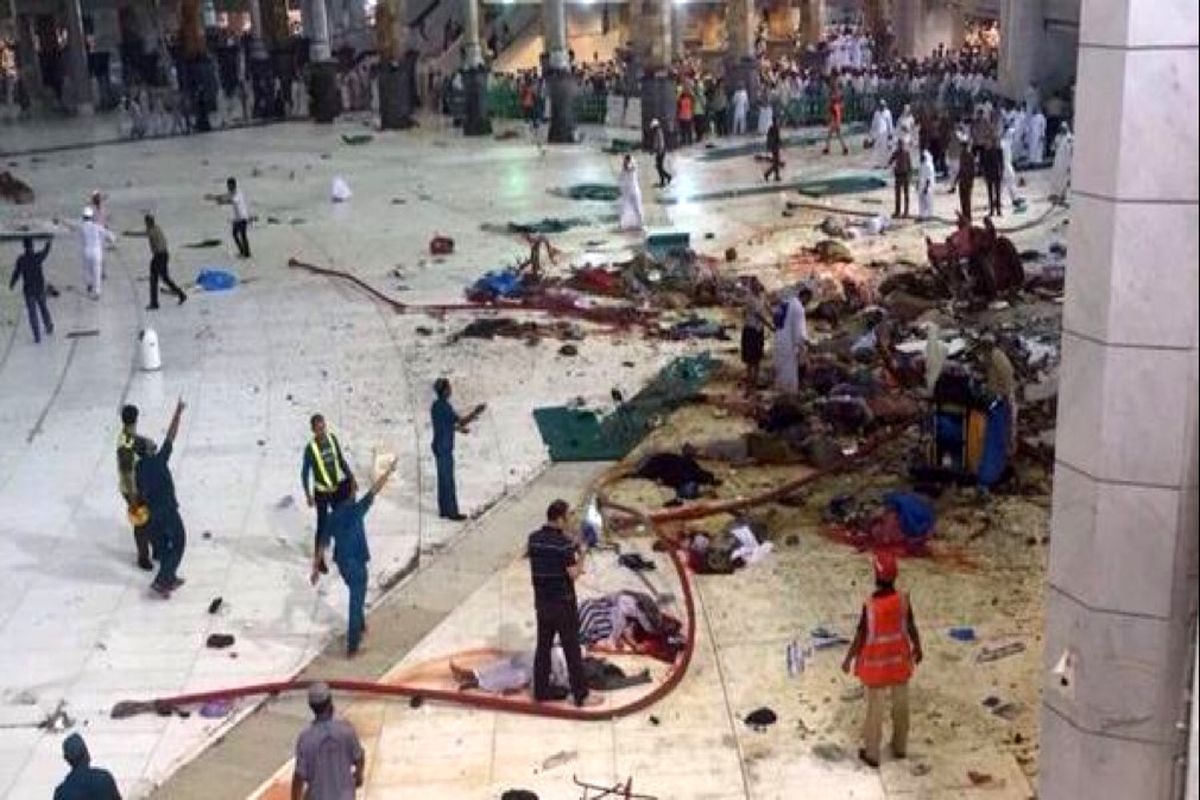 سقوط جرثقیل به داخل مسجدالحرام، جان ۸۰ نفر را گرفت