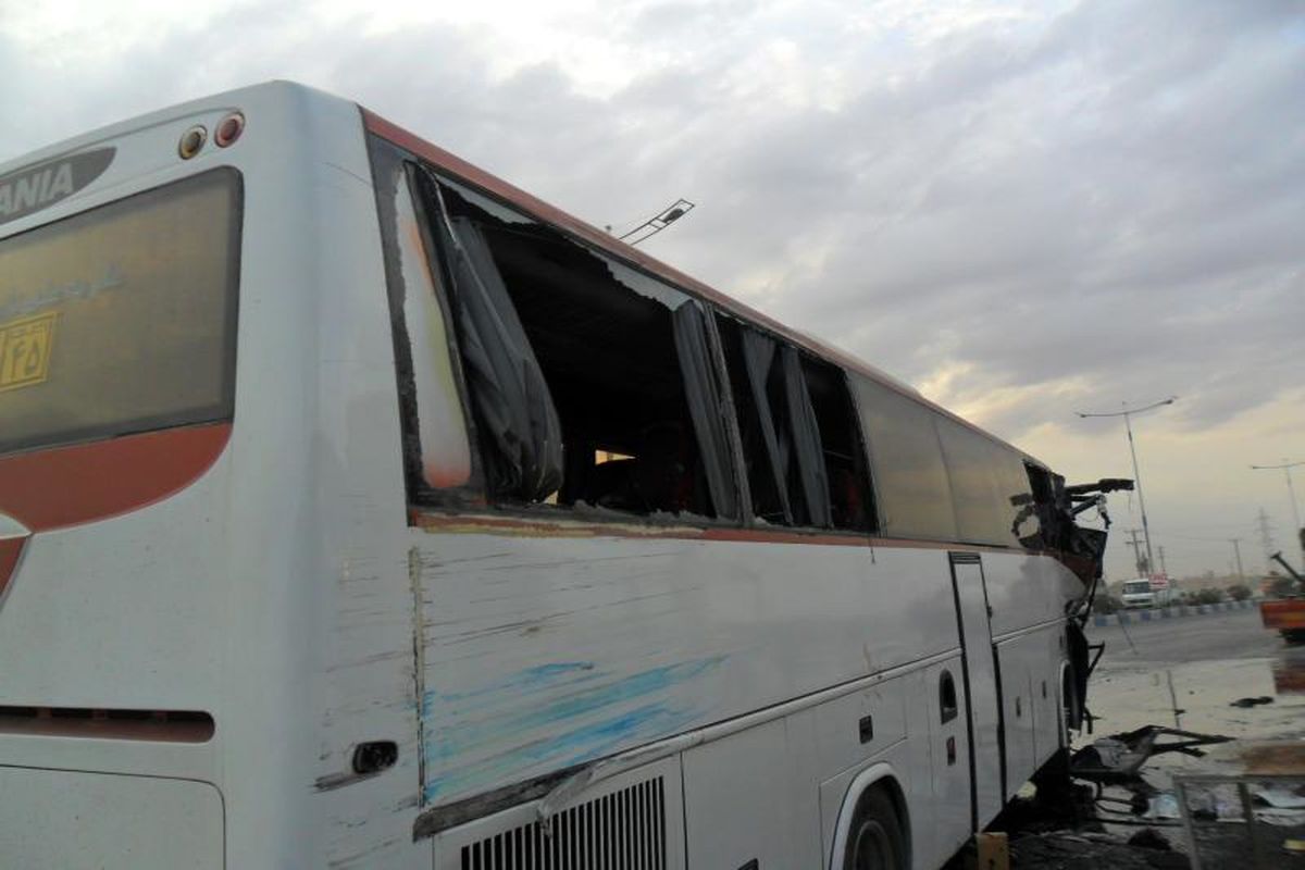 واژگونی اتوبوس در محور لارستان- جهرم