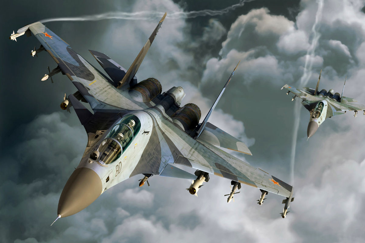 بمباران هوایی داعش توسط جنگنده های سوری+فیلم