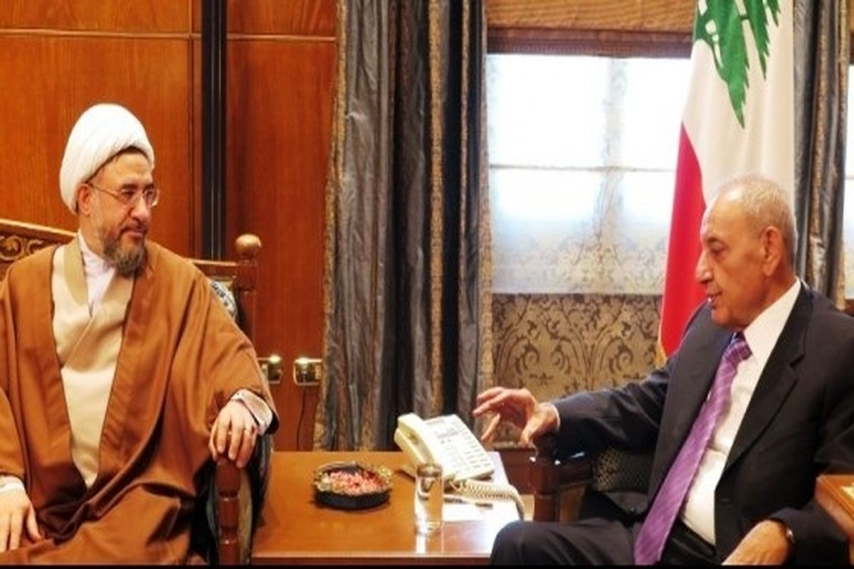 آیت الله اراکی با رئیس مجلس لبنان دیدار کرد