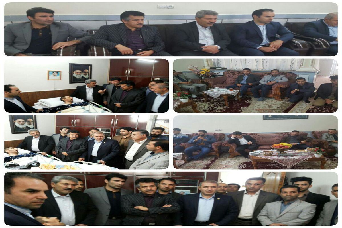 دیدار اعضای شورای شهر خرم آباد با شهید زنده لرستان