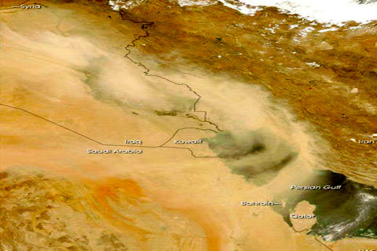 ورود توده گرد و غبار عراق به ایران