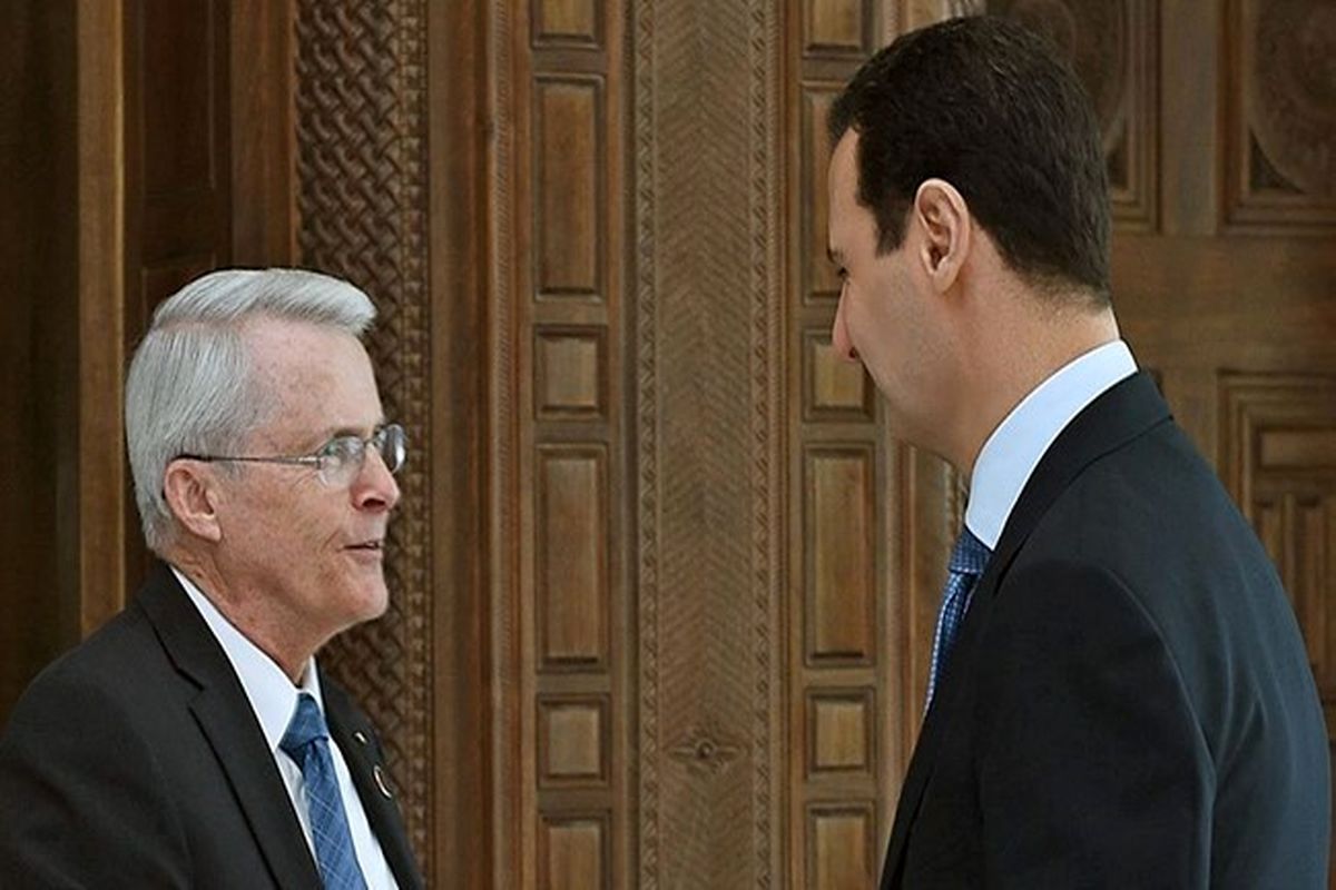 دیدار نماینده سنای آمریکا با بشار اسد