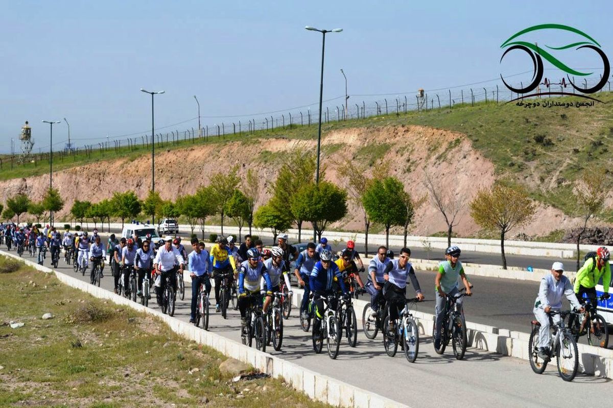 اولین همایش بزرگ دوچرخه سواری قزوین برگزار شد