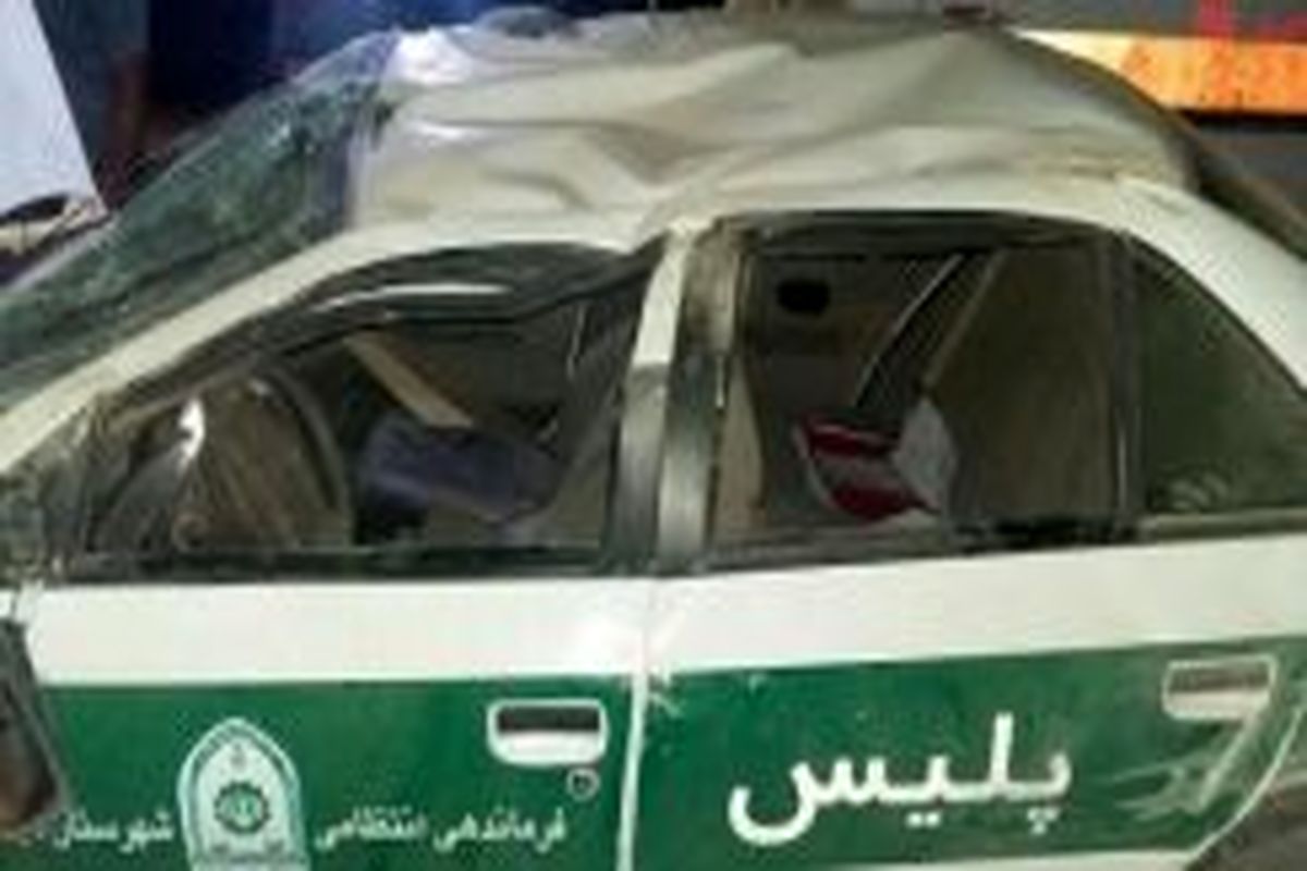 خودروی نیروی انتظامی در محور دهدشت-بهبهان و ۵ کیلومتری شهر دهدشت واژگون شد