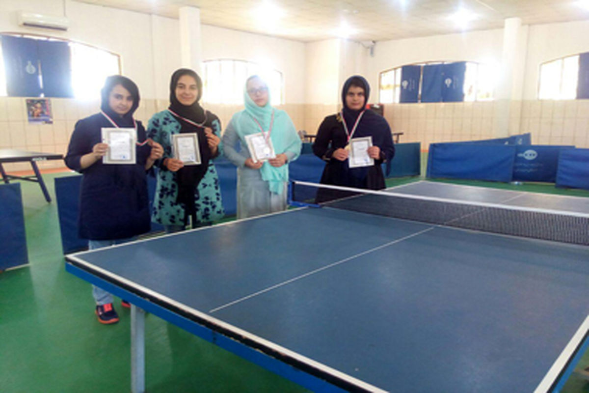 پایان مسابقات انتخابی تنیس روی میز دختران نوجوان استان