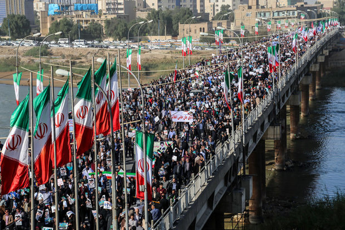 راهپیمایی شکوه وحدت در اهواز برگزار شد