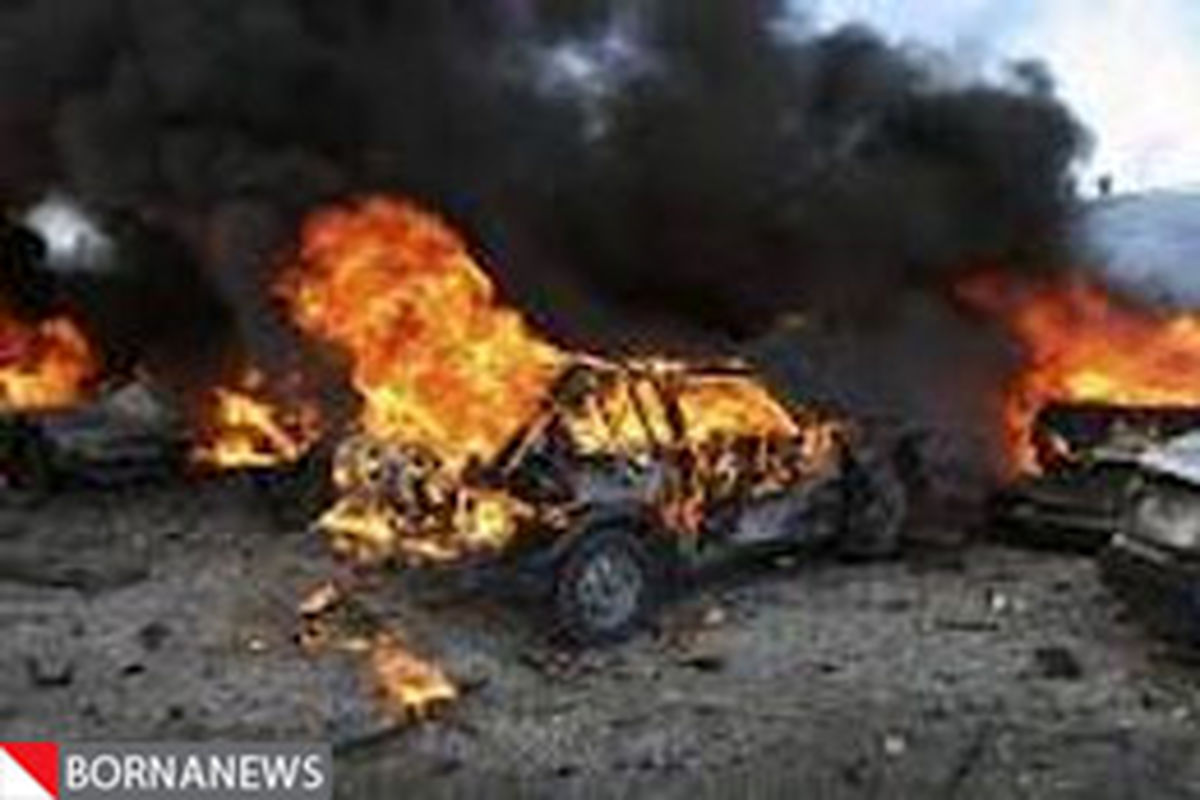 انفجار خودرو سمند در اثر نشت گاز