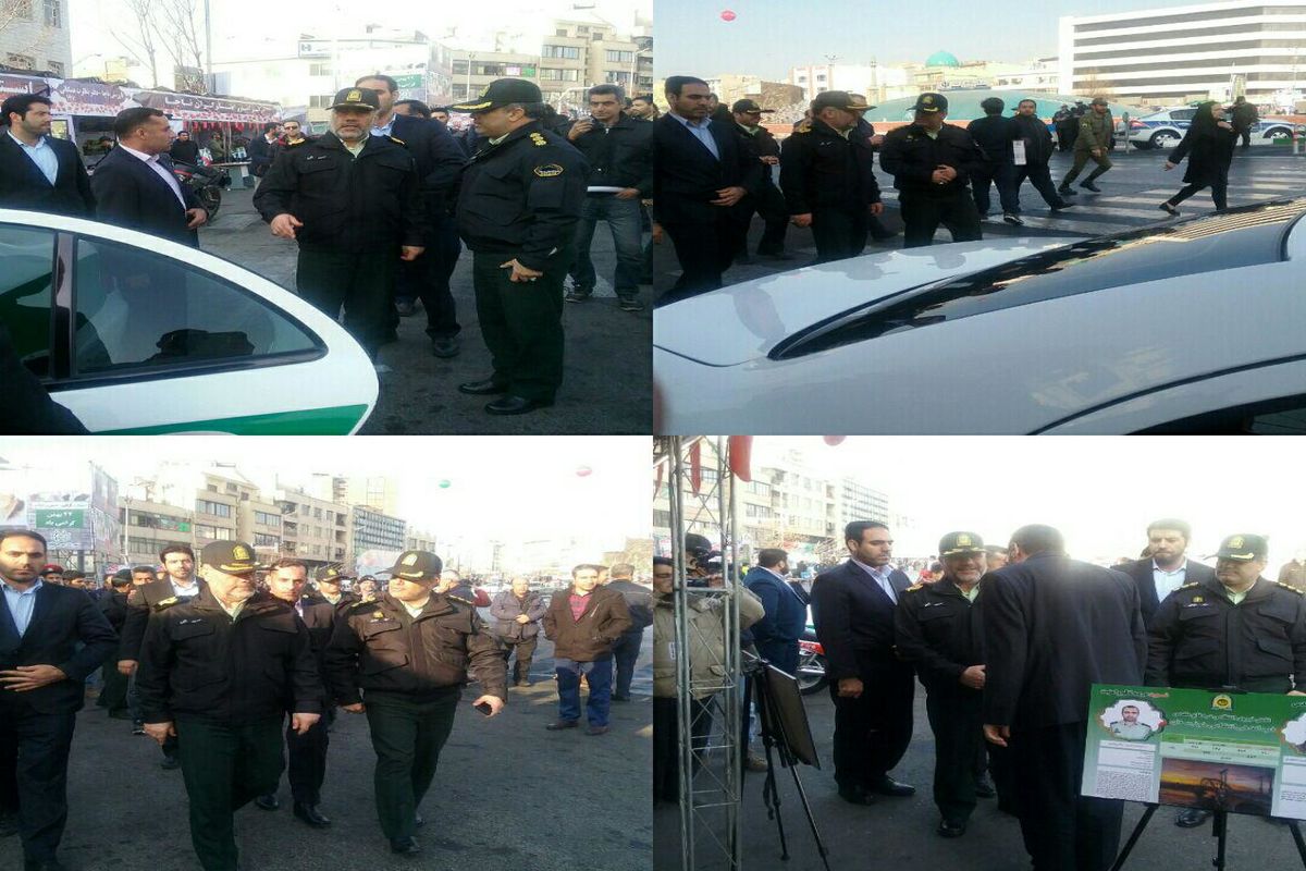 حضور رئیس پلیس تهران در راهپیمایی ۲۲ بهمن