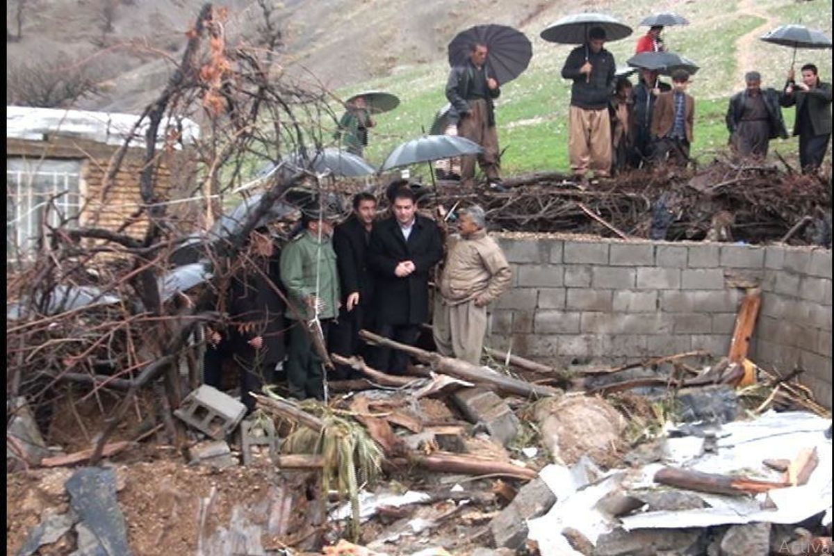 حادثه ریزش کوه در روستای بیوندسفلی شهرستان جوانرود