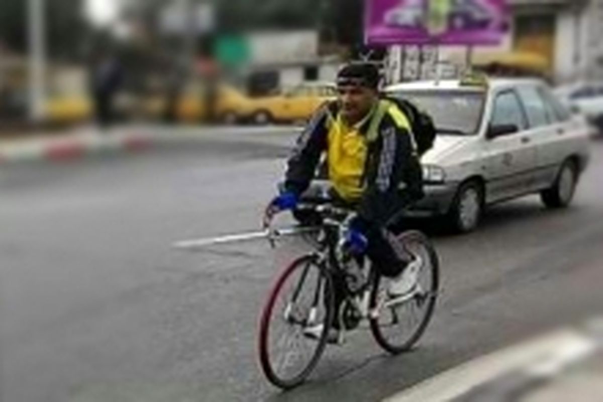 اقامت دوچرخه سوار اصفهانی در لرستان در پاسداشت شهدای ورزشکار