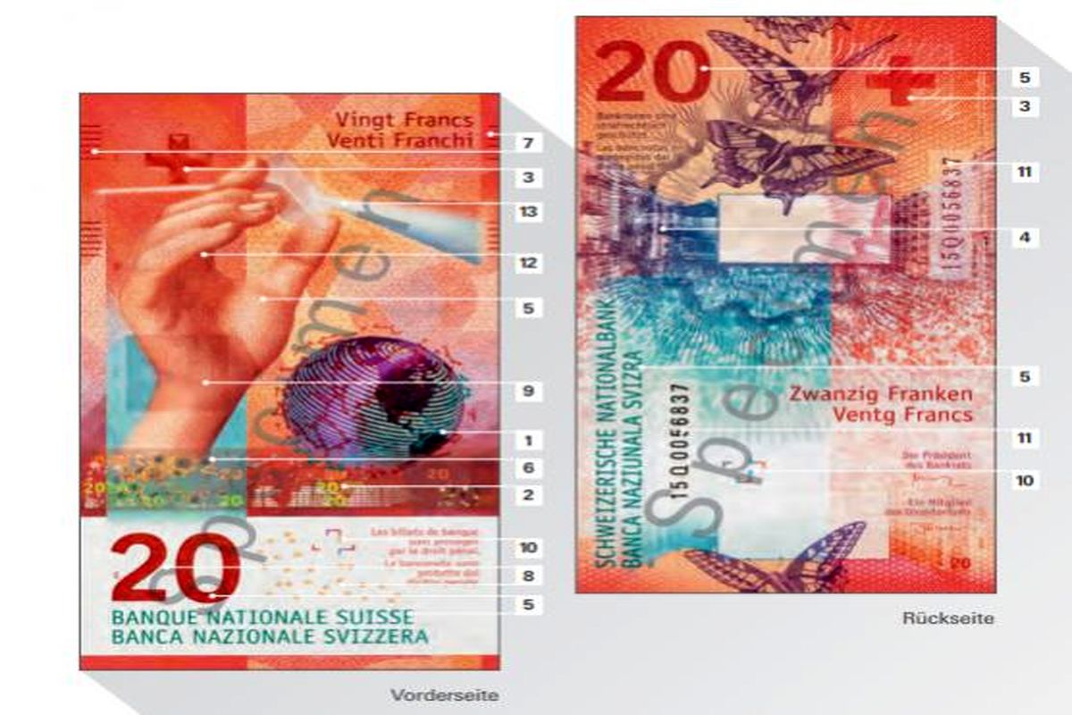 رونمایی از ایمن ترین اسکناس جهان در سوئیس