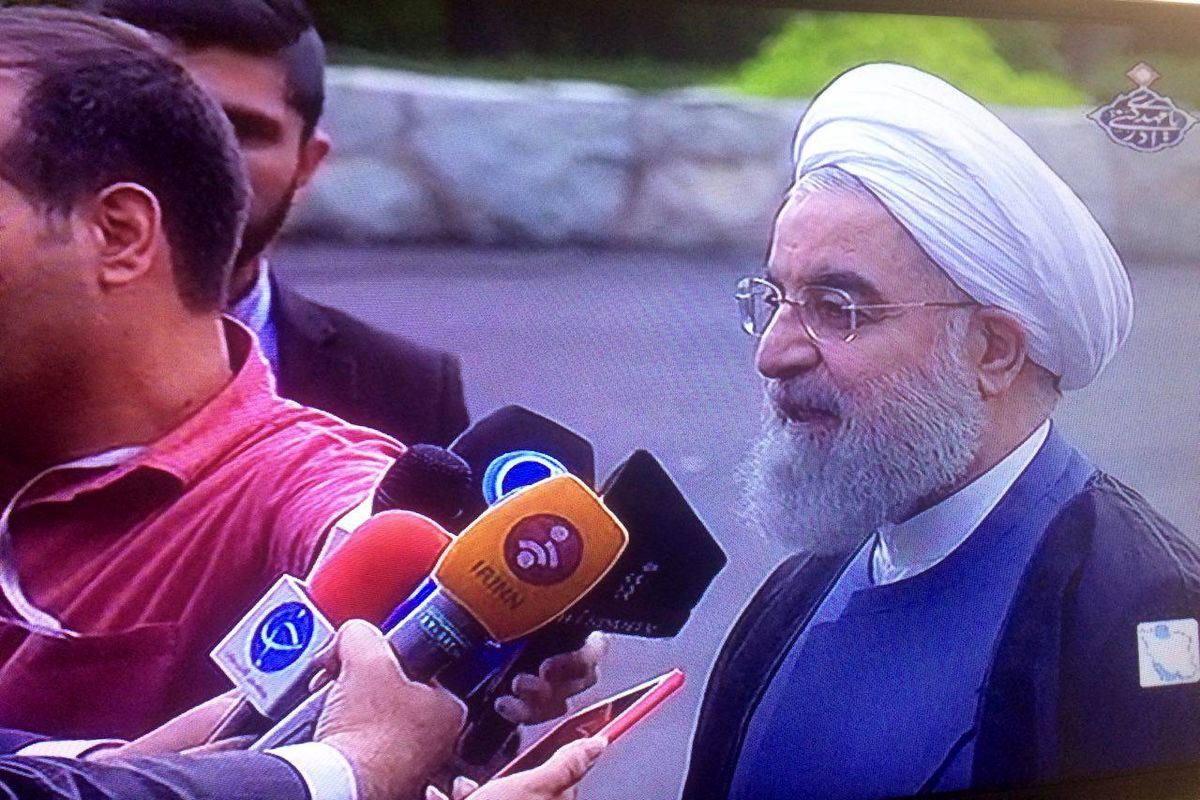 روحانی وارد صدا و سیما شد