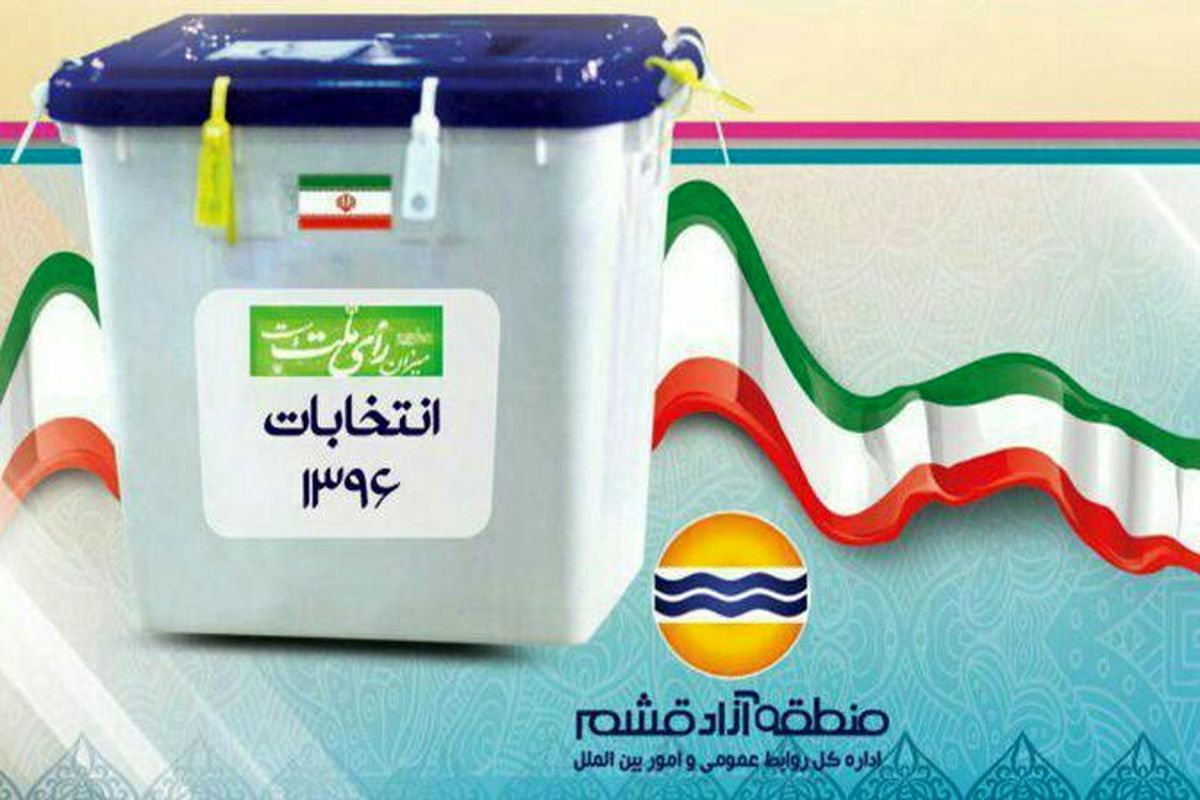 ثبت رکورد منطقه آزاد قشم در انتخابات ۹۶ / ثبت رتبه اول در مشارکت بین مناطق آزاد کشور