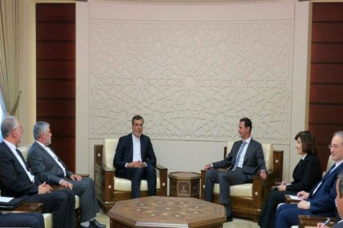 دیدار جابری انصاری با بشار اسد