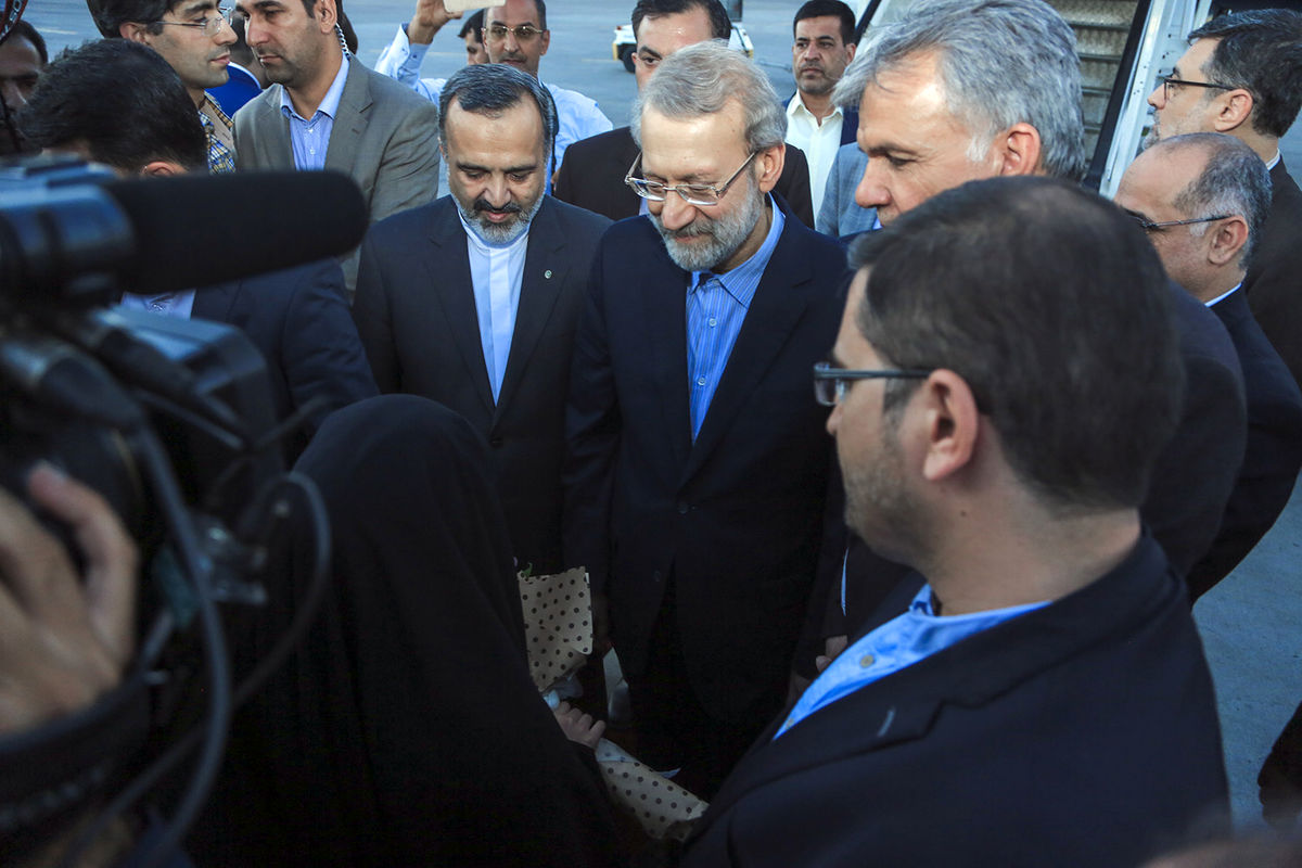 لاریجانی وارد شهرستان بجستان شد