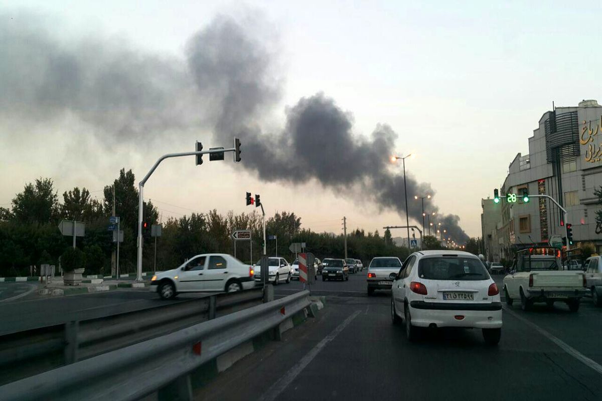 اولین تصویر از آتش سوزی بزرگ در جنوب تهران