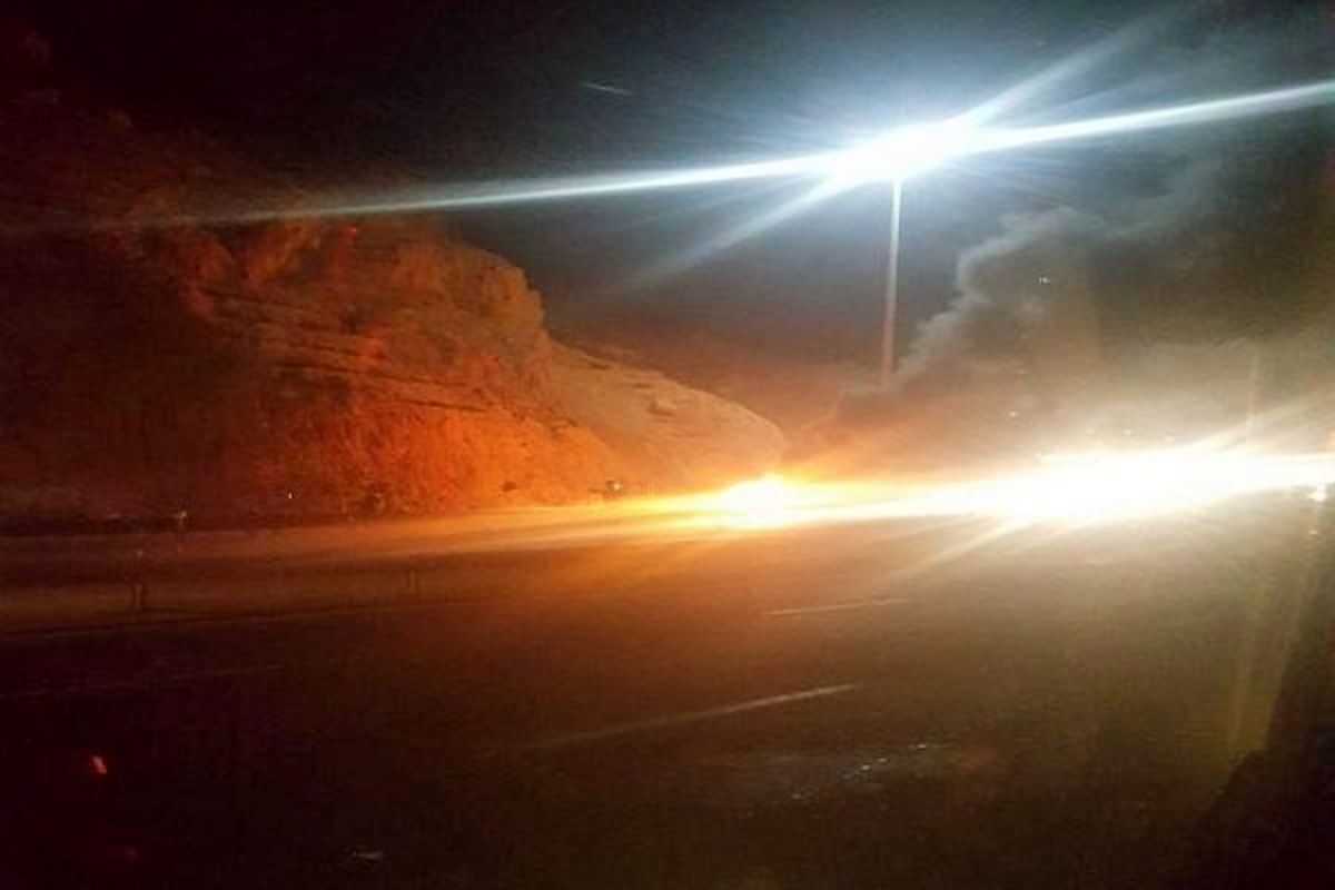 انفجار پراید با سرنشینانش در اتوبان تبریز