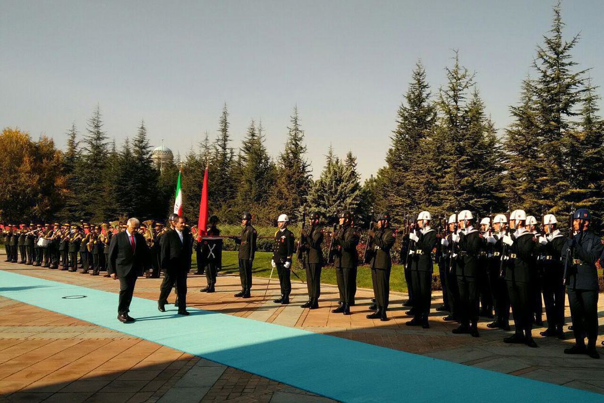استقبال رسمی نخست وزیر ترکیه از معاون اول رییس جمهوری