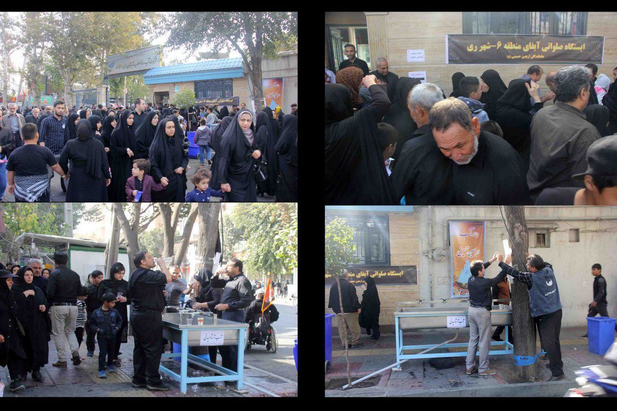 ایستگاه صلواتی و خدمات رسانی برپا شد