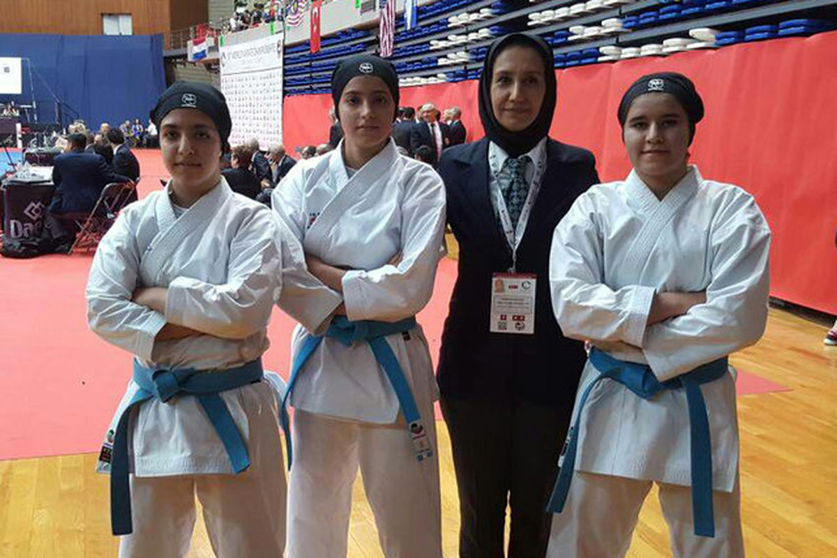 نخستین مدال تاریخ کاراته دختران ایران در بخش کاتای تیمی