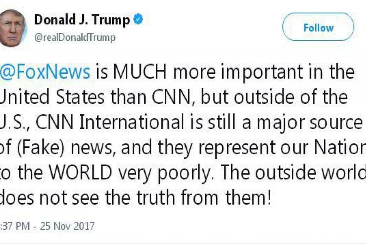 رسانه دروغ پرداز از نظر دونالد ترامپ