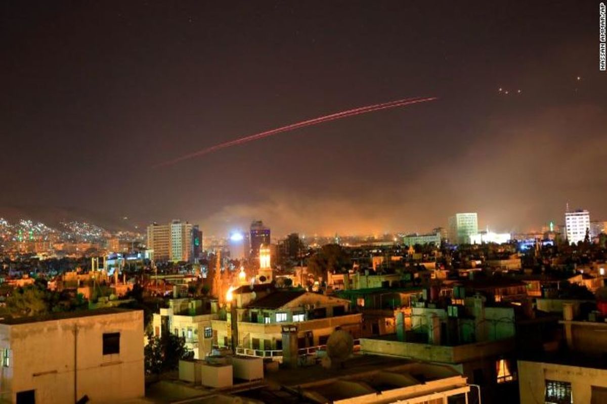 دومین حمله موشکی به سوریه/ موشک ها توسط پدافند هوایی ارتش سوریه رهگیری شد