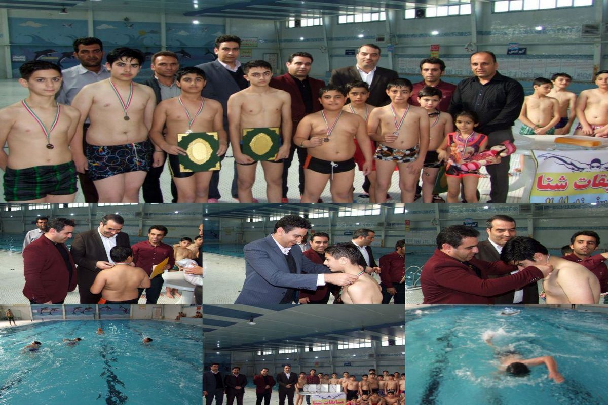 مسابقات شنا در مجموعه ایثارگران قمصر برگزار شد