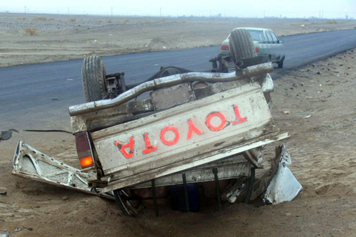 ۷ کشته و مجروح در واژگونی خودرو تویوتا محور جنوب سیستان وبلوچستان