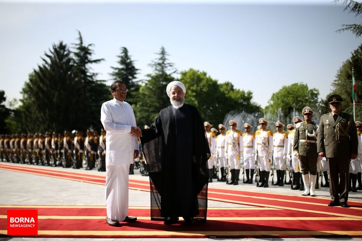 استقبال رسمی روحانی از رییس جمهور سریلانکا