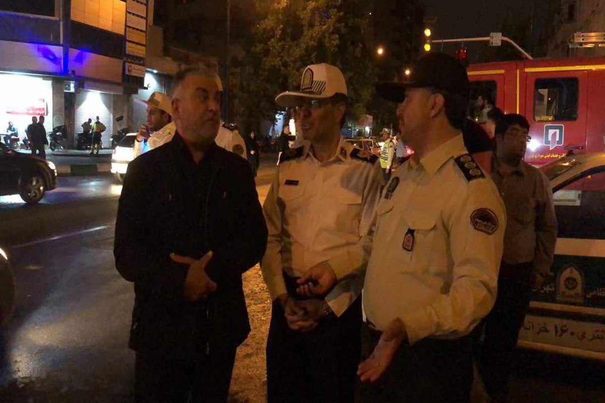 بازدید شبانه رئیس پلیس راهور تهران و رییس پلیس پیشگیری از خیابان های خیام و چهارراه گلوبندک/ ببینید