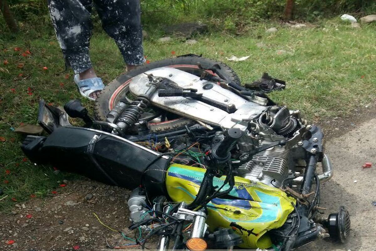 تصادف مرگبار مرگ ۲ جوان موتورسوار