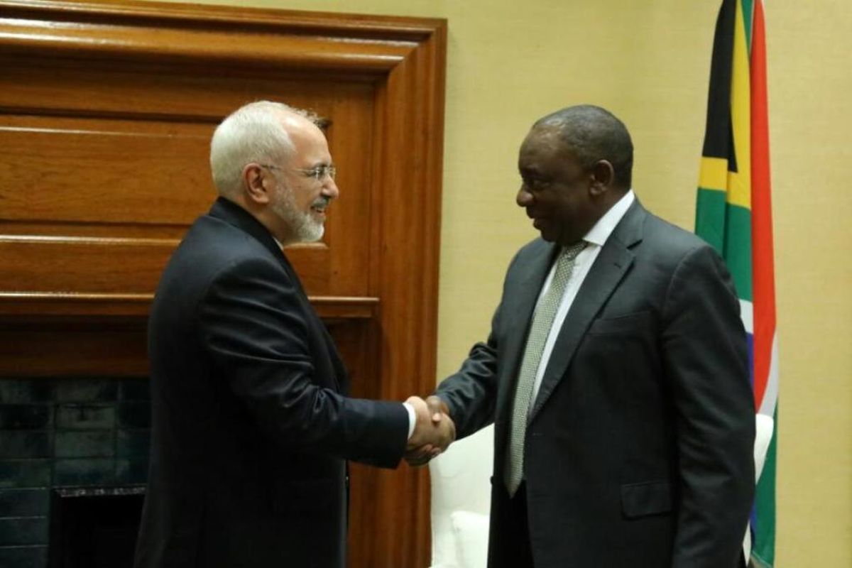 ظریف با رییس جمهوری آفریقای جنوبی دیدار کرد