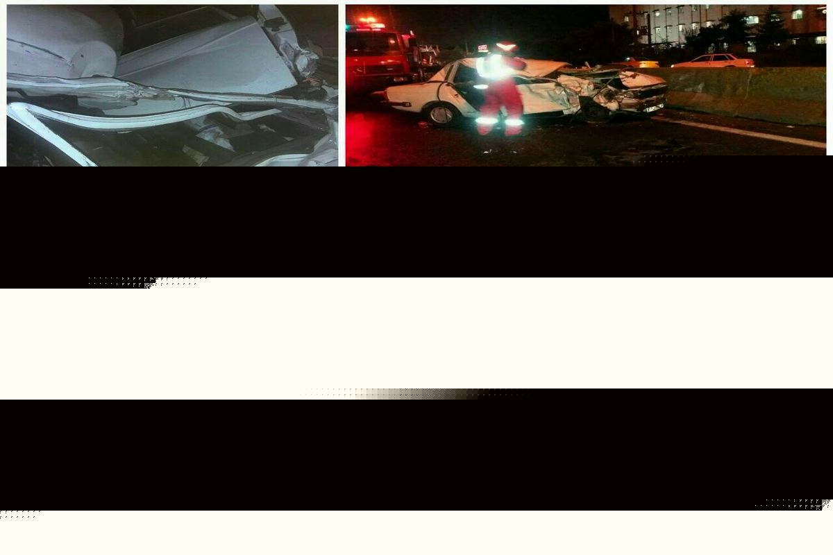 یک کشته در برخورد دو خودروی پیکان و تریلی در جاده تهران