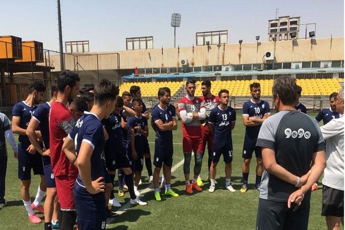 پیگیری تمرین تیم ملی فوتبال امید در اربیل