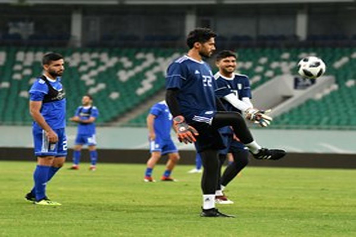 آخرین تمرین تیم ملی پیش از بازی با ازبکستان در ورزشگاه ملی تاشکند
