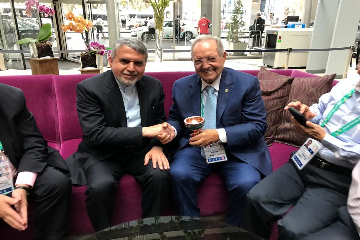دیدار صالحی امیری با رئیس فدراسیون جهانی تیراندازی