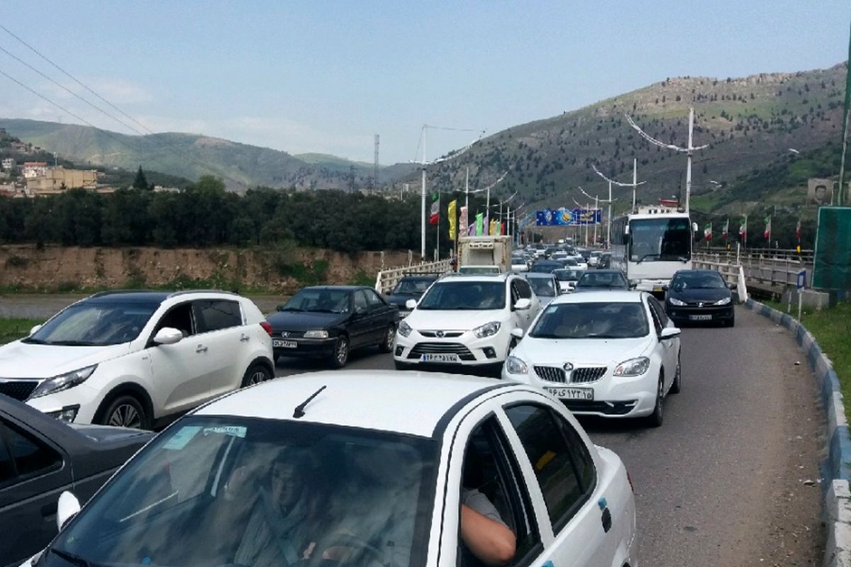 ترافیک سنگین در جاده رشت - قزوین