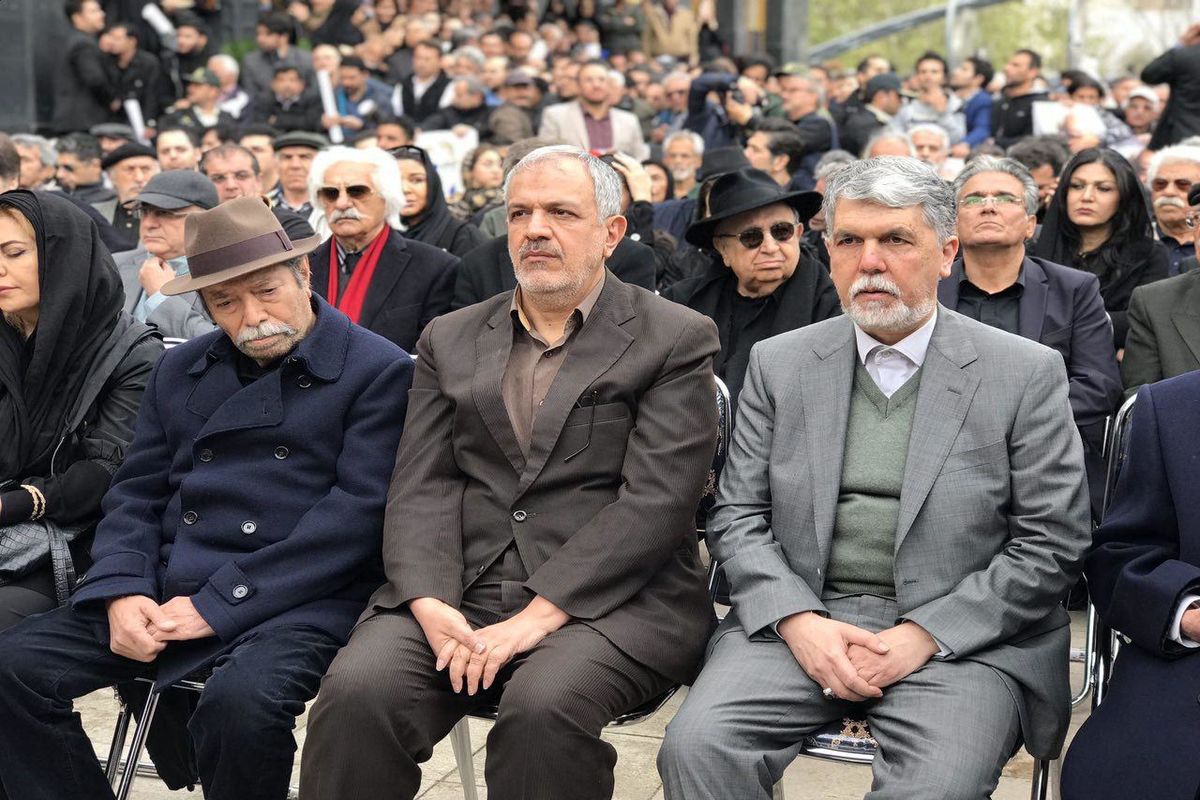 حضور وزیر فرهنگ و ارشاد اسلامی در مراسم وداع با جمشید مشایخی