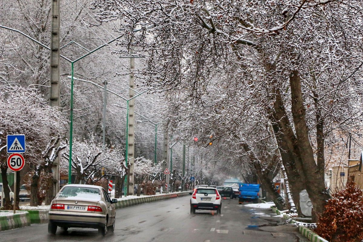بارش برف و باران در البرز و تهران