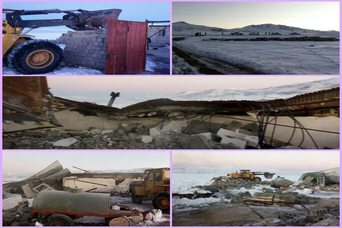 تخریب بنای غیرمجاز در روستای رنگرزان حوزه عمل  خرم آباد