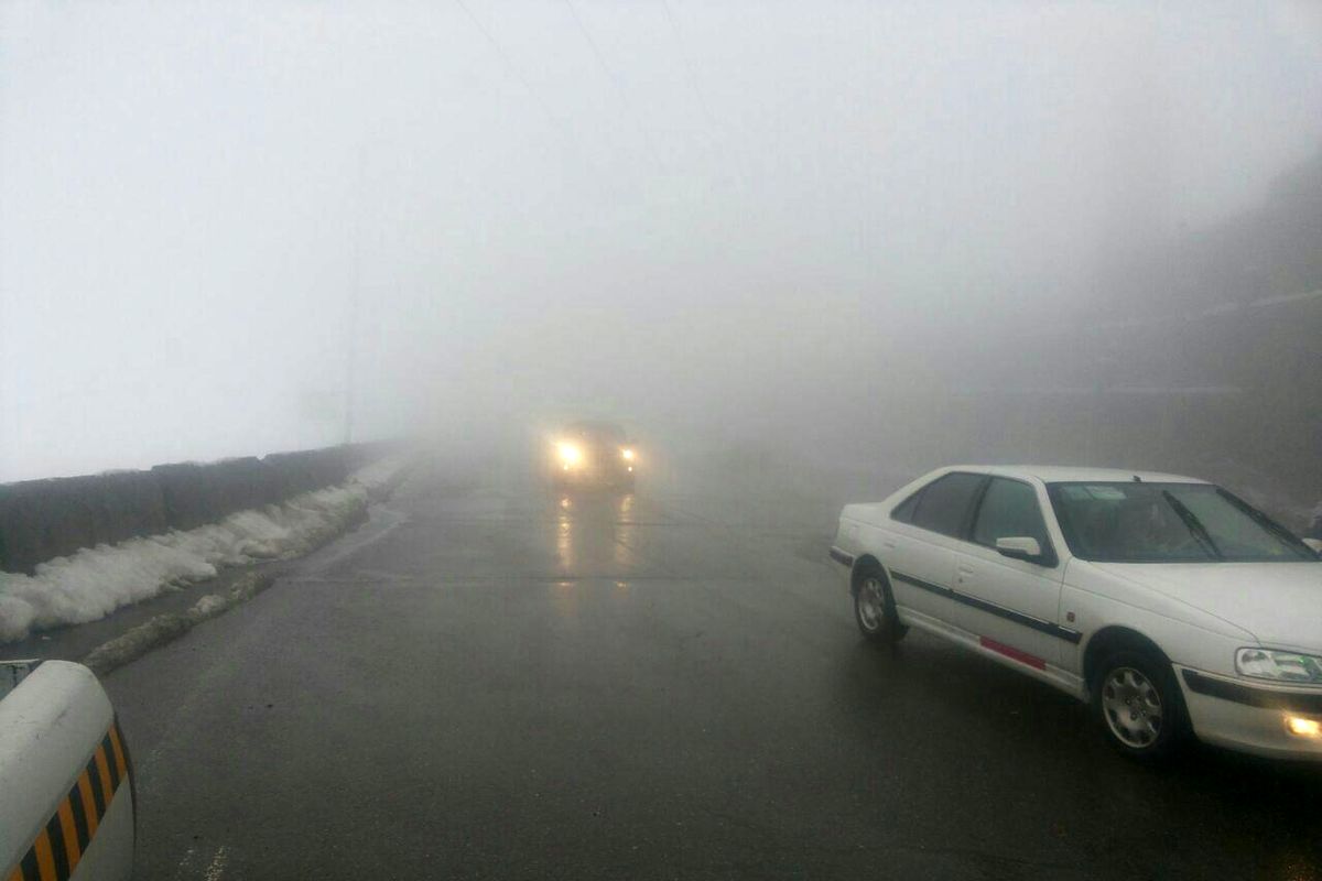 مه گرفتگی شدید در مسیرهای کردستان