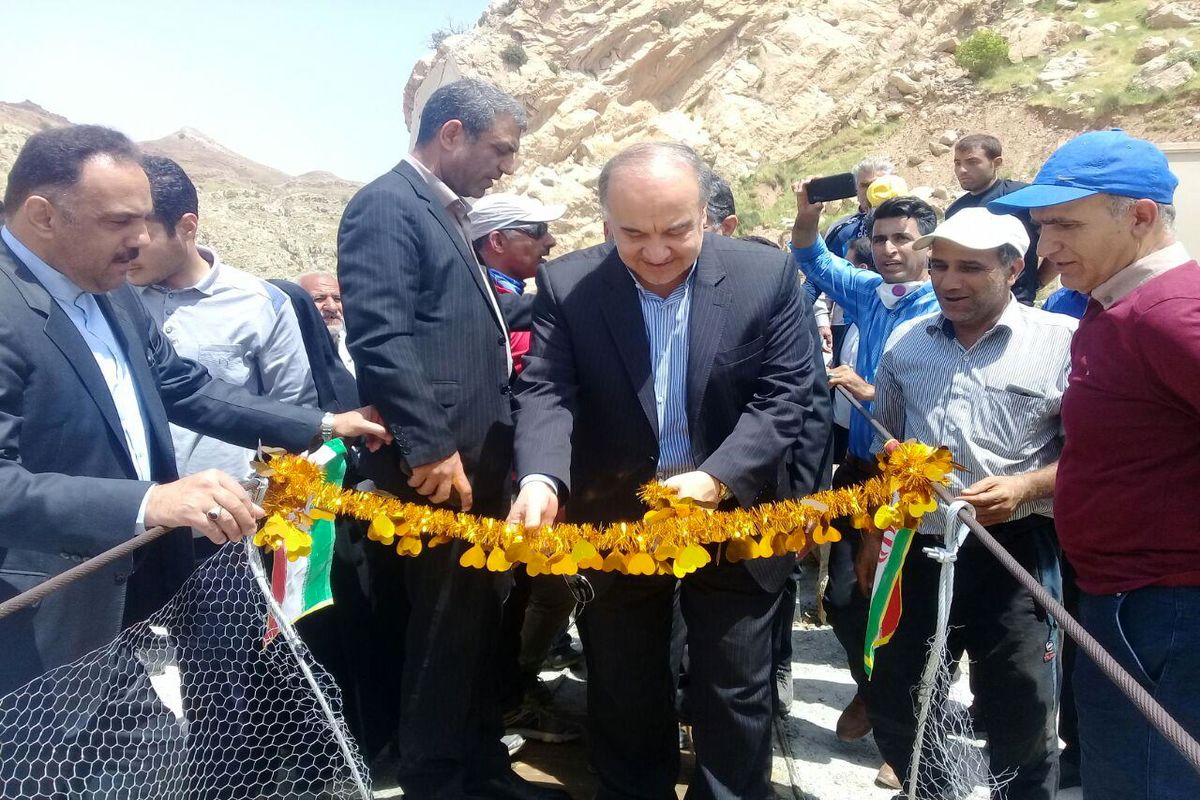 پل معلق ملاوی پلدختر با حضور وزیر ورزش وجوانان افتتاح شد