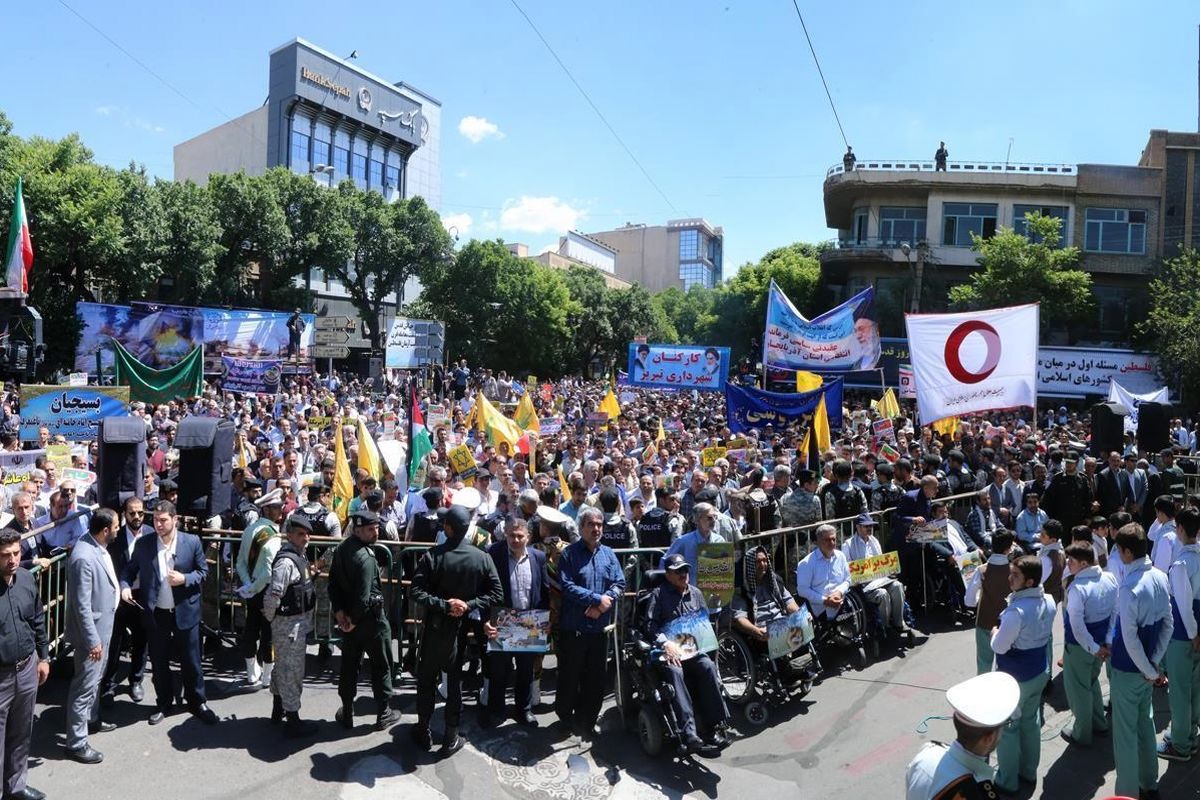 حضور پرشور مردم آذربایجان  شرقی در راهپیمایی روز قدس