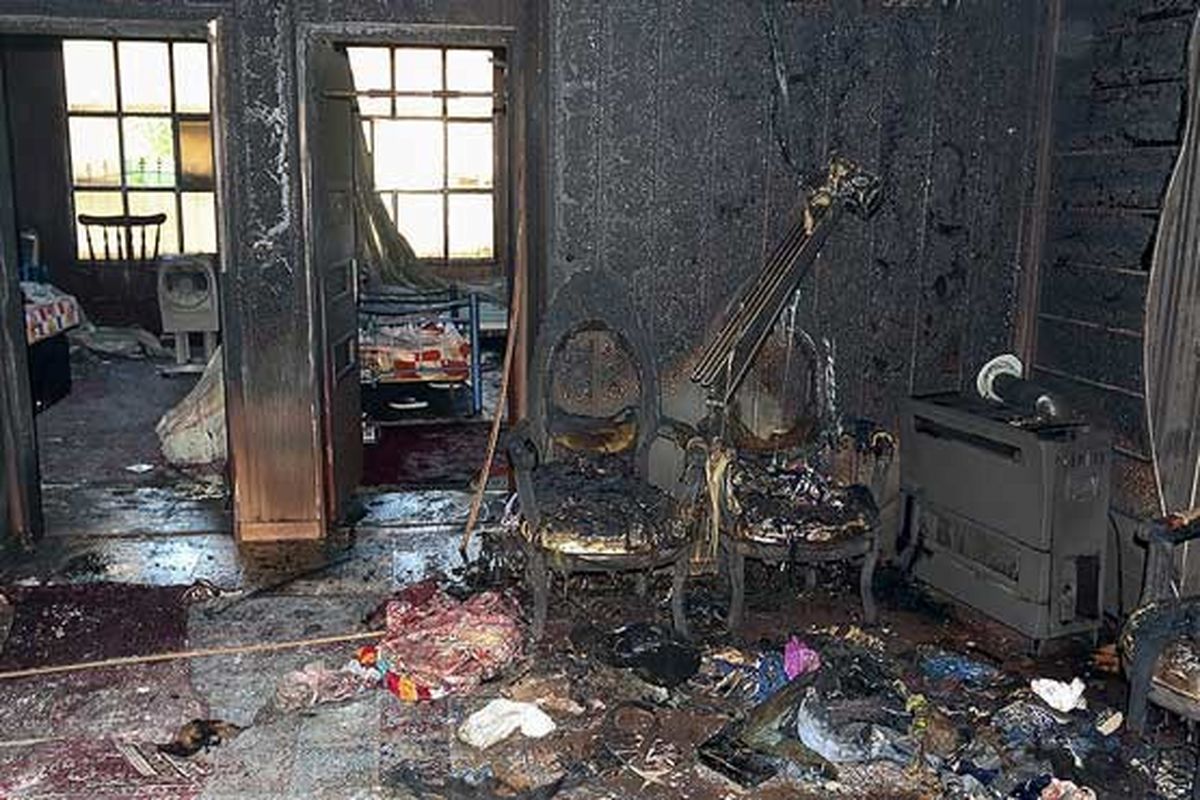 آتش گرفتن خانه مسکونی در نظام آباد