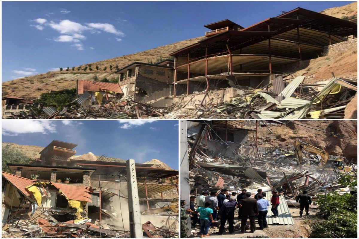 تخریب ویلای ۱۲ میلیاردی در فیروزکوه